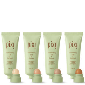 Find perfect skin tone shades online matching to Nude Glow, Illuminating Tint & Conceal by PIXI Beauty.