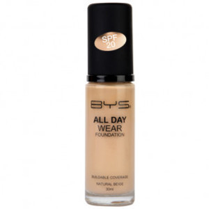 Find perfect skin tone shades online matching to 02 Medium Beige, All Day Wear Foundation by BYS.