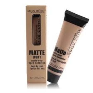 Find perfect skin tone shades online matching to Beige 07, Matte-Wear Liquid Foundation by Miss Rose.