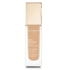 Find perfect skin tone shades online matching to 108 Sand, Skin Illusion Natural Radiance Foundation by Clarins.