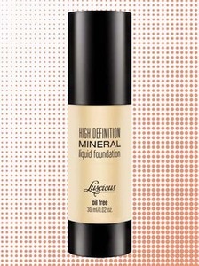Find perfect skin tone shades online matching to Porcelain, High Definition Mineral Liquid Foundation 30ml by Luscious Cosmetics.