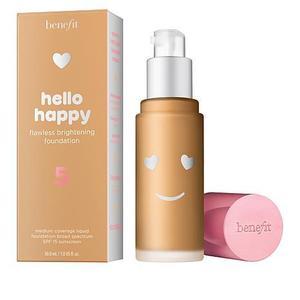 Find perfect skin tone shades online matching to Shade 7 - Medium-Tan Neutral, Hello Happy Flawless Brightening Foundation by Benefit Cosmetics.