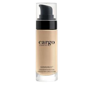 Find perfect skin tone shades online matching to 70 Caramel, Swimmables Longwear Foundation by Cargo.