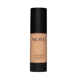 Find perfect skin tone shades online matching to 04 Sand, Mattifying Extreme Wear Foundation by Note Cosmetics.