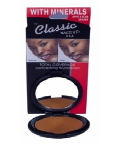 Find perfect skin tone shades online matching to CM03 Chocolate, Concealing Foundation Total Coverage by Classic Makeup.