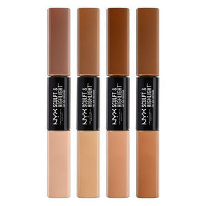 Find perfect skin tone shades online matching to Espresso/Honey, Sculpt & Highlight Face Duo by NYX.