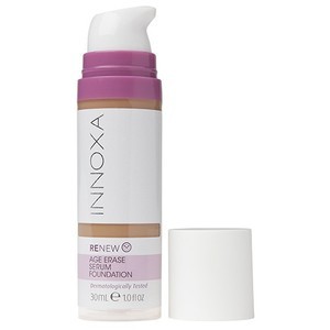 Find perfect skin tone shades online matching to Nude, Renew Age Erase Serum Foundation by Innoxa.
