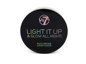 Find perfect skin tone shades online matching to No Vacancy, Light It Up & Glow All Night! Duo Chrome Loose Powder by W7.