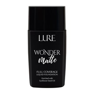 Find perfect skin tone shades online matching to F08, Wonder Matte Full Coverage Liquid Foundation by Lure.