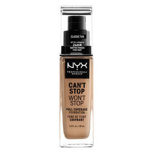 Find perfect skin tone shades online matching to 17.5 Sienna, Can't Stop Won't Stop Full Coverage Foundation by NYX.
