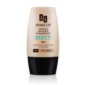 Find perfect skin tone shades online matching to 109 Caramel, MATT Mattifying & Smoothing Foundation / Podkład Matująco-Wygładzający by AA Cosmetics.