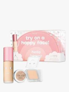 Find perfect skin tone shades online matching to Shade 02 Light, Try on a Happy Face! Foundation & Concealer Set by Benefit Cosmetics.