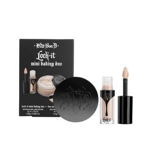 Find perfect skin tone shades online matching to Light 9 - Light Parchment with Neutral Undertone (L9), Lock-It Mini Baking Duo by KVD Vegan Beauty.