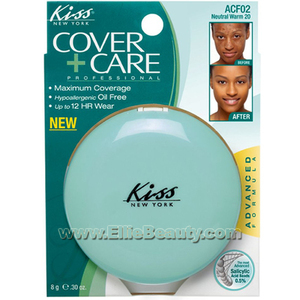 Find perfect skin tone shades online matching to Neutral Warm 20, Acne Cover + Care Cream Foundation by Kiss New York.