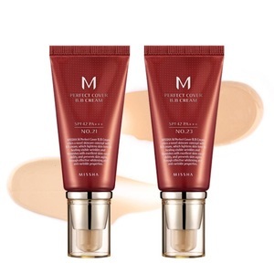 Find perfect skin tone shades online matching to 21 Light Beige, M Perfect Cover BB Cream by Missha.