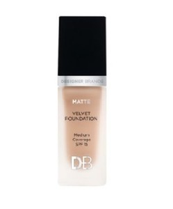 Find perfect skin tone shades online matching to Classic Ivory, Matte Velvet  Medium Coverage Foundation SPF15 by Designer Brands Cosmetics (DB Cosmetics).