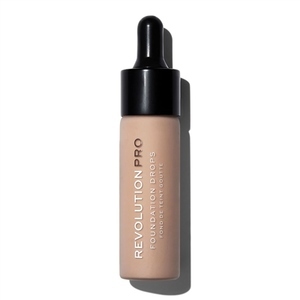Find perfect skin tone shades online matching to F13 - For dark skin tones with warm undertone, Pro Foundation Drops by Revolution Beauty.