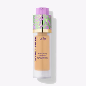 Find perfect skin tone shades online matching to 38S Medium-Tan Sand, Babassu Foundcealer Multi-Tasking Foundation by Tarte.
