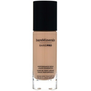 Find perfect skin tone shades online matching to 09 Light Natural, BAREPRO Performance Wear Liquid Foundation SPF 20 by BareMinerals.