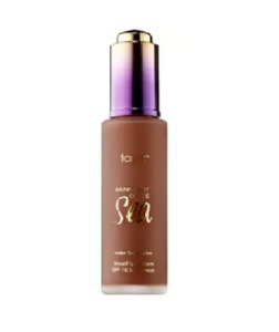 Find perfect skin tone shades online matching to 51S Deep Sand - Deep skin with Yellow undertones, Rainforest of the Sea Water Foundation by Tarte.