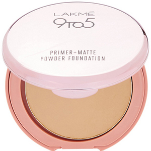Find perfect skin tone shades online matching to Natural Almond, 9 To 5 Primer + Matte Powder Foundation by Lakme.