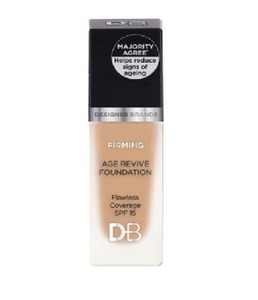 Find perfect skin tone shades online matching to Light Sand, Firming Age Revive Foundation by Designer Brands Cosmetics (DB Cosmetics).