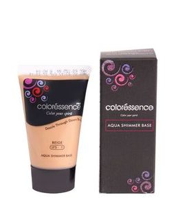 Find perfect skin tone shades online matching to Beige, Aqua Shimmer Base by Coloressence.