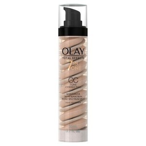 Find perfect skin tone shades online matching to Fair to Light, Total Effects CC Cream Tone Correcting Moisturiser by Olay.