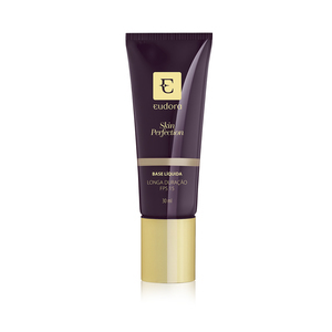 Find perfect skin tone shades online matching to Bege Medio 3, Skin Perfection Base Liquida Longa Duracao by Eudora.