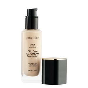 Find perfect skin tone shades online matching to 01 White Ivory, Skin Care CC Cream Foundation by Swiss Beauty.