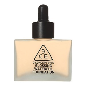 Find perfect skin tone shades online matching to Soft Beige, Glossing Waterful Foundation by 3 Concept Eyes (3CE).