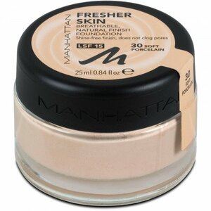 Find perfect skin tone shades online matching to 34 Soft Beige, Fresher Skin Foundation by Manhattan.