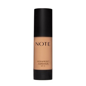 Find perfect skin tone shades online matching to 04 Sand, Detox & Protect Foundation by Note Cosmetics.