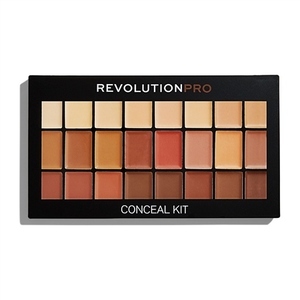 Find perfect skin tone shades online matching to Medium Dark, Pro Conceal Kit by Revolution Beauty.