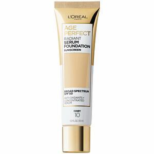 Find perfect skin tone shades online matching to 80 Golden Sun, Age Perfect Radiant Serum Foundation by L'Oreal Paris.