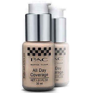 Find perfect skin tone shades online matching to LF-01, All Day Coverage Liquid Foundation by PAC Beauty.