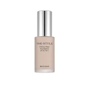 Find perfect skin tone shades online matching to No. 13 Peach Beige, The Style Fitting Wear Foundation by Missha.