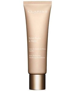 Find perfect skin tone shades online matching to 05 Nude Cappuccino, Pore Perfecting Matifying Foundation by Clarins.